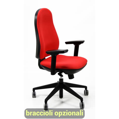 Sedia girevole operativa Unisit Ariel AIER Eco smart rivestimento ignifugo - bordeaux - AIER/ID