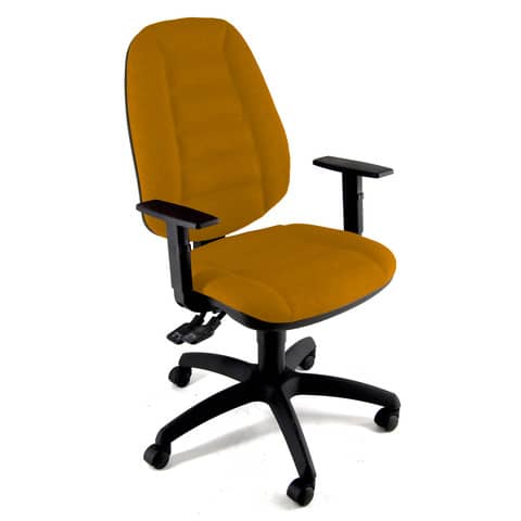Sedia operativa girevole Unisit Cerere CRSY Eco Smart - rivestimento Eco - arancione - CRSY/EA