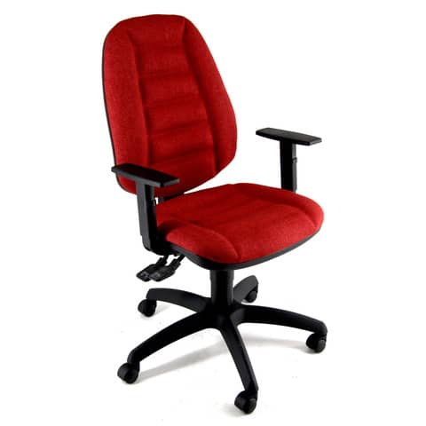 Sedia operativa girevole Unisit Cerere CRSY Eco Smart - rivestimento ignifugo rosso - CRSY/IR