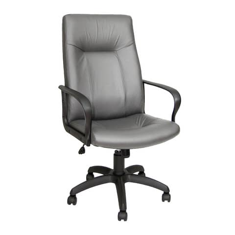 Poltrona direzionale girevole Unisit Eridanus ERP Eco Smart schienale alto - rivestimento ecopelle grigio -ERP/KG