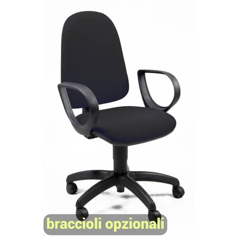 Sedia operativa girevole Unisit Jupiter JUSB/SB Eco smart rivestimento ignifugo nero - JBL/IN