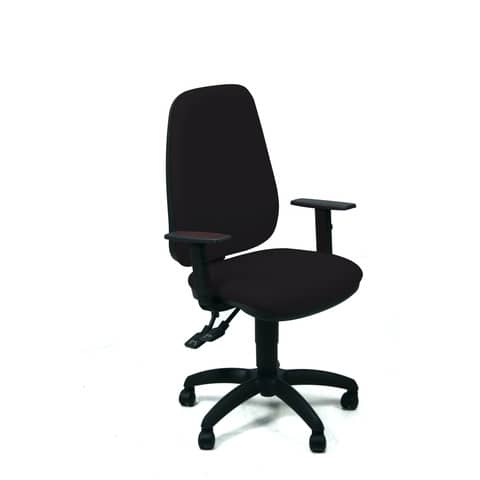 Sedia operativa girevole Unisit Teti TETE Eco Smart - rivestimento ignifugo nero - con braccioli - TETE/IN