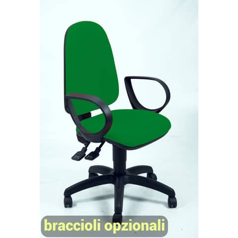 Sedia operativa girevole Unisit Team TMSY Eco smart - schiuma sagomata - rivestimento Eco verde - TMSY/EV