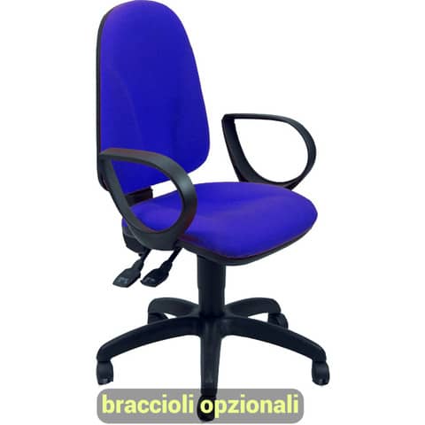 Sedia operativa girevole Unisit Team TMSY Eco smart - schiuma sagomata - rivestimento ignifugo blu - TMSY/IB