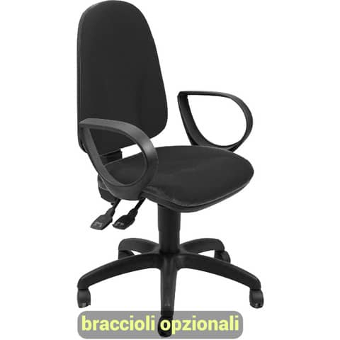 Sedia operativa girevole Unisit Team TMSY Eco smart - schiuma sagomata - rivestimento ignifugo nero - TMSY/IN