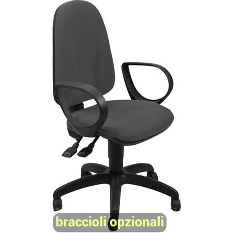 Sedia operativa girevole Unisit Team TMSY Eco smart - schiuma sagomata - rivestimento ignifugo grigio -TMSY/IT