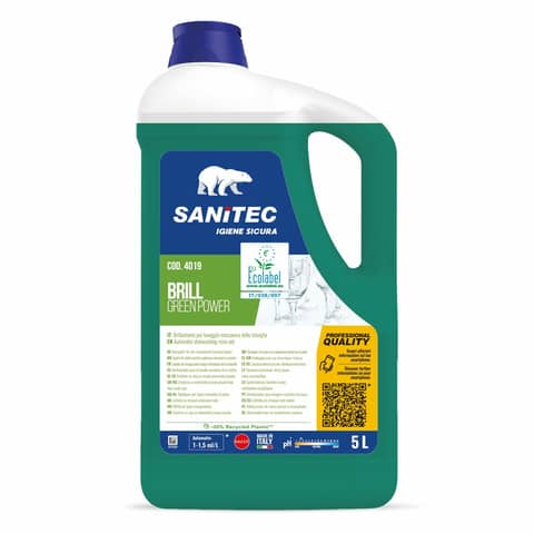 Additivo brillantante lavastoviglie Green Power Sanitec 5,5 kg …