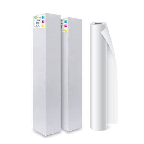 Rotoli carta plotter Rotolificio Pugliese pura cellulosa opaca Cristal 60 g/mq 61 cm x 50 m - conf. 4 pz 61P46Q