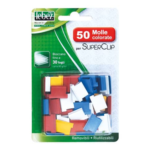Ricarica Molle lebez metallo colorato conf. 50 pezzi - 1062