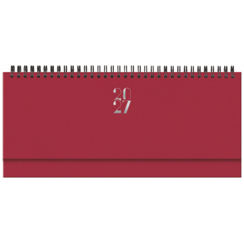 Planning settimanale spiralato 2027 Egadi copertina gommata 29,8x10,5 cm rosso rubino - 27-430FT-C21