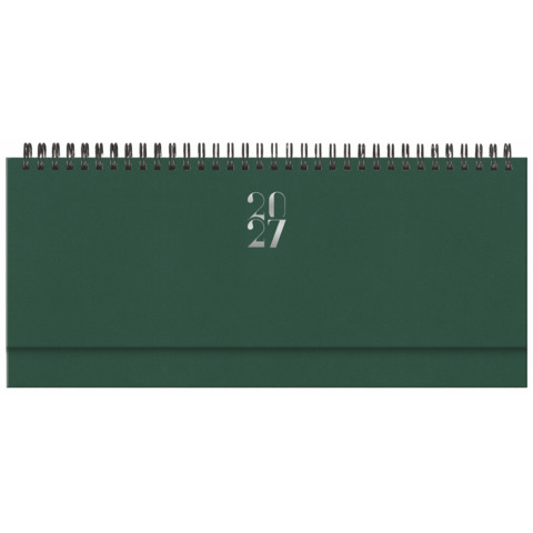 Planning settimanale spiralato 2027 Egadi copertina gommata 29,8x10,5 cm verde scuro - 27-430FT-C12