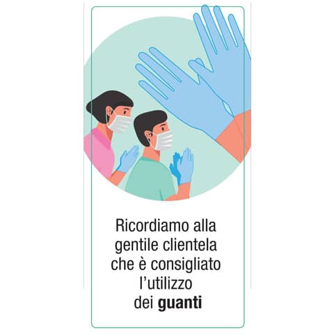 Adesivo segnaletico ''Ricordiamo alla clientela che è consigliato …