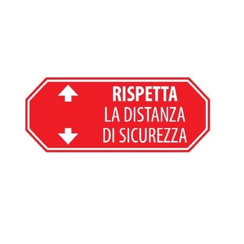 Adesivo di segnaletica a terra ''Rispetta la distanza …