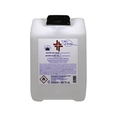 Gel igienizzante mani (alcol 70%) 5.000 ml - Active linea Bosco di Rivalta - trasparente - profumo di agrumi