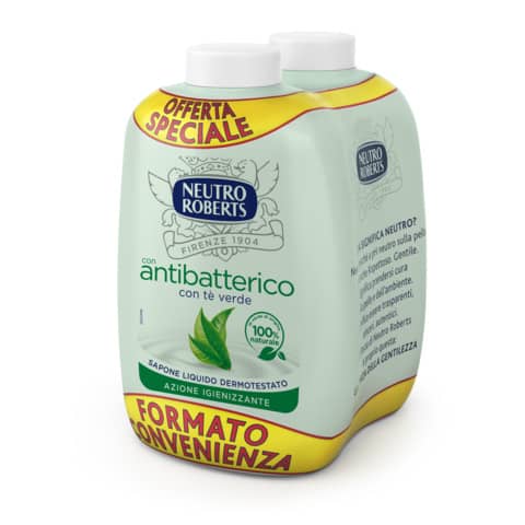 Ricarica sapone Neutro Roberts Antibatterico con tè verde …