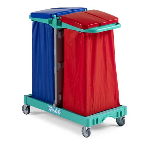 Carrello porta rifiuti per raccolta differenziata TTS Magic …