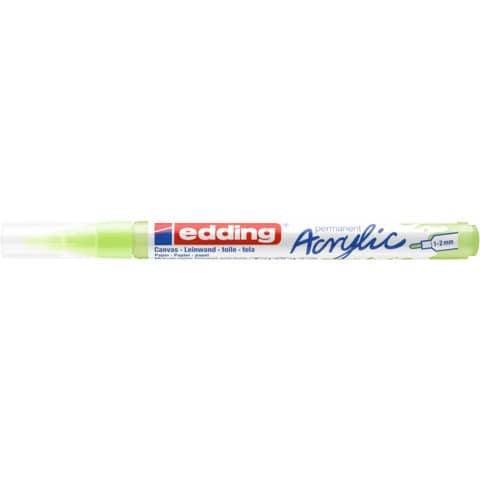 Marcatore acrilico Edding 5300 - punta tonda 1-2 mm tratto fine - verde pastello - E-5300 917