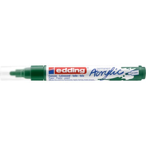 Marcatore acrilico Edding 5100 - punta tonda 2-3 mm tratto medio - verde-muschio - E-5100 904