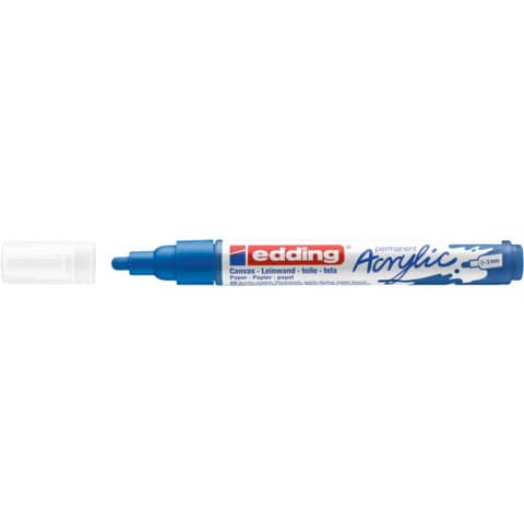 Marcatore acrilico Edding 5100 - punta tonda 2-3 mm tratto medio - blu-genziana - E-5100 903