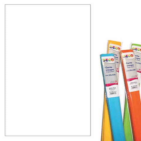 Rotolo di Carta crespa - 50x250 cm - 40 g/m² Deco bianco 10713/01