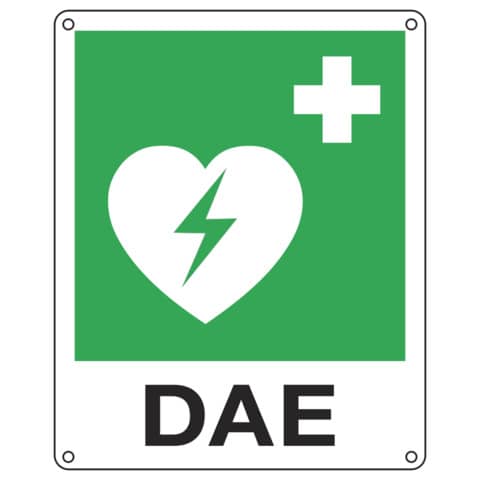 Cartello d'emergenza 25x31 cm Cartelli Segnalatori ''Defibrillatore d'emergenza'' …