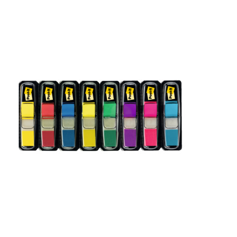Segnapagina Post-it® Index Mini 683 con dispenser - Value pack 5+3 assortiti - 683-5+3