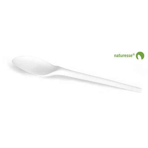 Posate in CPLA BIO bianco compostabile smart. Conf.50pz. Scatolificio del Garda cucchiaio - 14163