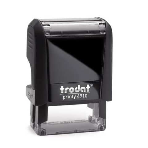 Printy 4910 Timbro di testo Trodat PERSONALIZZATO fino a 3 righe nero dim. max personalizzazione 26x9 mm - 11661