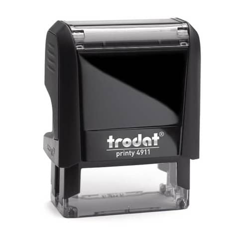 Printy 4911 Timbro di testo Trodat PERSONALIZZATO fino a 4 righe nero dim. max personalizzazione 38x14 mm - 11662