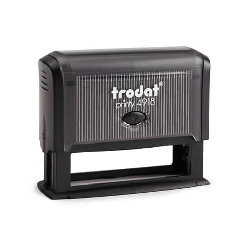 Printy 4918 Timbro di testo Trodat PERSONALIZZATO fino a 3 righe nero dim. max personalizzazione 75x15 mm - 20718