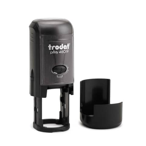 Printy 46019 Timbro di testo Trodat PERSONALIZZATO fino a 4 righe nero dim. max personalizzazione Ø 19 mm -14084