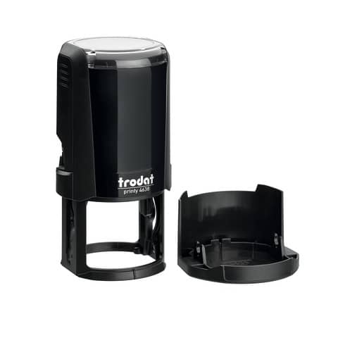 Printy 4638 Timbro di testo Trodat PERSONALIZZATO fino a 8 righe nero dim. max personalizzazione Ø 38 mm - 104344