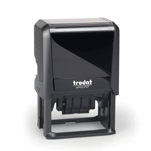 Printy 4727 Datario con testo Trodat PERSONALIZZATO fino a 3+3 righe nero dim. max personalizzazione 60x40 mm