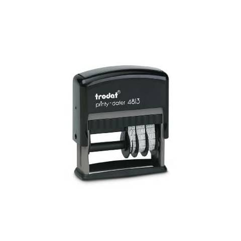 Printy 4813 Datario con testo Trodat PERSONALIZZATO fino a 2 righe nero dim. max personalizzazione 26x9 mm - 181812