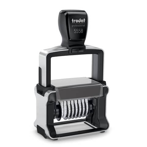 Professional 5558/PL - Timbro numeratore PERSONALIZZATO - 8 numeri - 56x33 mm - fino a 3+3 righe - 133897