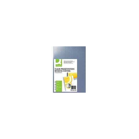Copertina per rilegatura Q-Connect trasparente 150 µm A4 - conf. 100 pezzi - KF32120