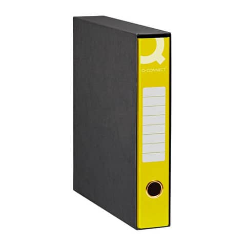Registratore commerciale con custodia Q-Connect dorso 5 cm - 28,5x31,3 cm - giallo RQ-CON-U5GI
