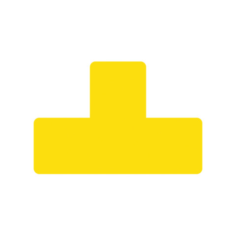 Sticker per pavimenti a T - 15x5 cm - Tarifold giallo conf. 10 pz - B197304