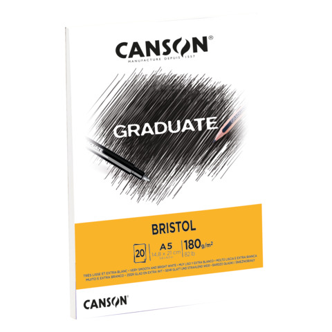 Blocco GRADUATE Bristol A5 20 fogli. 180 g/m² …
