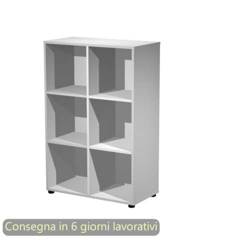 Contenitore 6 caselle a giorno Maximail 80x40xH.121,6 cm Artexport grigio alluminio - 6MaxM/5