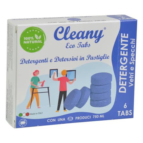 Detergente igienizzante vetri e specchi in pastiglie CLEANY …