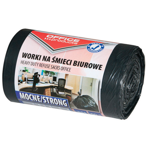 Sacchi immondizia per rifiuti inorganici Office Products 35 L 49x56 cm - 20 µm nero - rotolo da 50 pezzi - 22021213-05