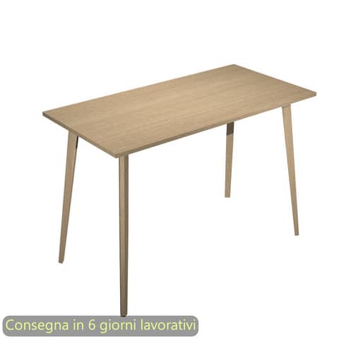 Tavolo alto Woody 160x80xH.105 cm con gambe rovere …