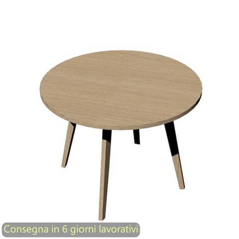 Tavolo riunione rotondo basso Woody ø100xH.74,4 cm con …