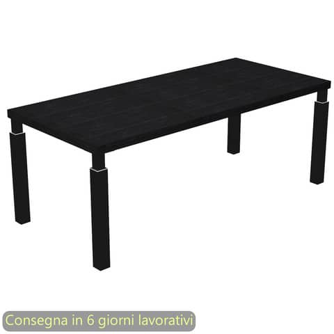 Scrivania direzionale piano nero venato frassino 180x90xH.74 cm …
