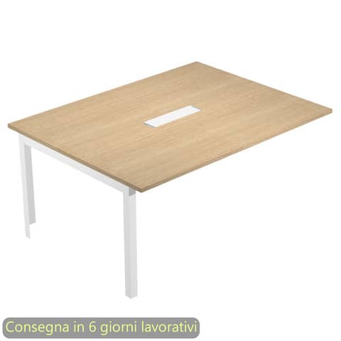 Allungo laterale per tavolo riunioni Bridge 160x120xH.72,5 cm …