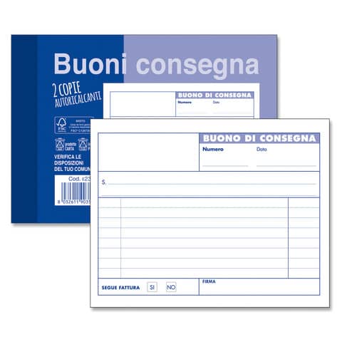 Blocco buoni di consegna O.C.L. 50x2 copie autoricalcanti …