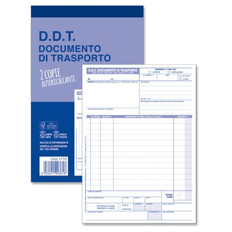 Blocco O.C.L. DDT mittente - destinatario 50x2 copie …