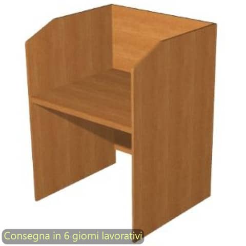 Postazione Call Center Presto 90x80xH.119 cm Artexport piano noce chiaro - CALL90/4
