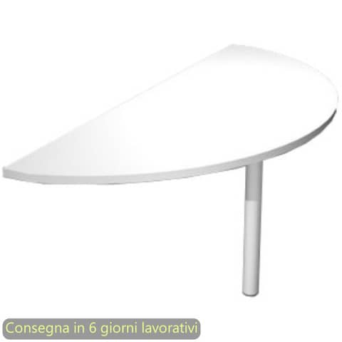 Terminale 180° scrivanie accoppiate + supp. metal. grigio …